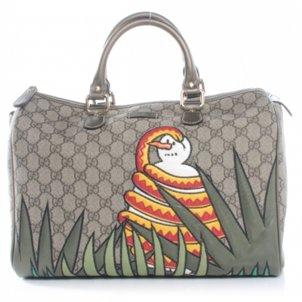 EXTREMELY RARE GUCCI UNICEF SNOWMAN BOSTON BAG Handbag